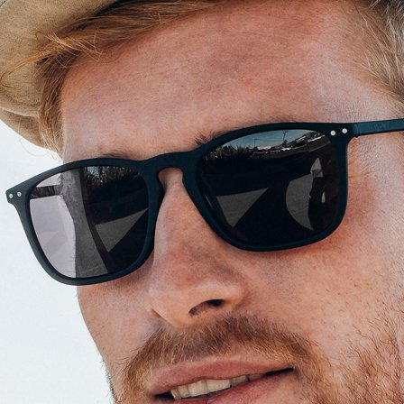 Gafas de sol negras y grises Wade Walden para hombres - Gafas de sol polarizadas