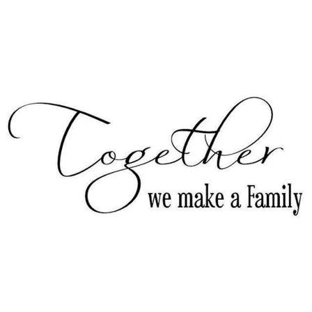 Väggord - Together we make a Family