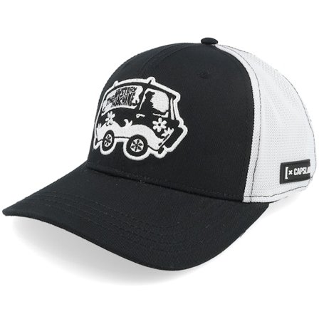Capslab - Zwart trucker Cap - Scooby Doo Mystery Machine Black/White A-frame Trucker @ Hatstore