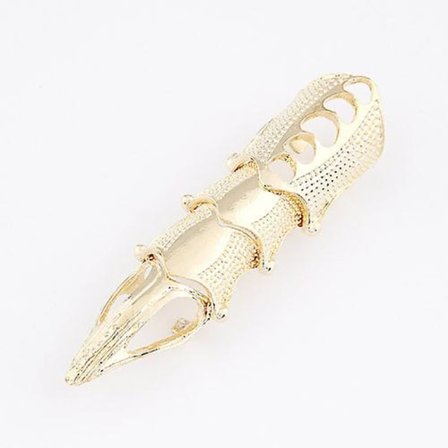 Retro Punk Gothic Rustning Ring Bøybar Metall Assassin Rullende Knuckle Metall Full Finger Ringer For Menn Kvinner Smykker