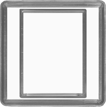 Firkantet kapsel til frimærker