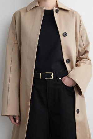 COS Women's Classic Suede Belt in Black