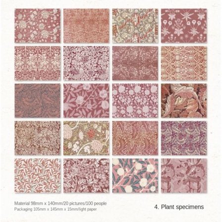 100 st/lot Memo Pads Material Papper Bokdekoration 4 4