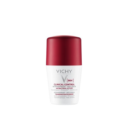 VICHY Deodorante Clinical Control 96H Anti -Traspirante. No Alcool. Anti -Batterico. Ipoallergenico. 50ml - Deodorante Roll-on