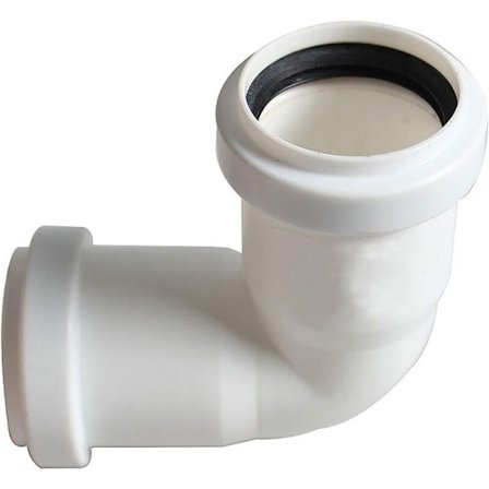 90 Graders Vinkel Afløbsrør 40 mm Afløbskompression 90 Graders Bøjning (Hvid) til Vask Afløb Vinkel Vask Badeværelsesfælde Montering