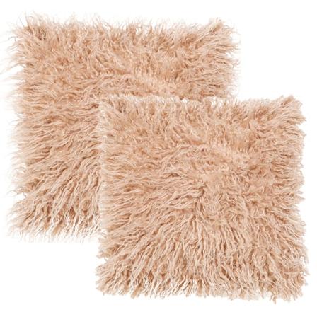 2-delt sæt husholdningsartikler, pudepude, stranduldspude, plys pudebetræk (khaki, 40*40 cm),