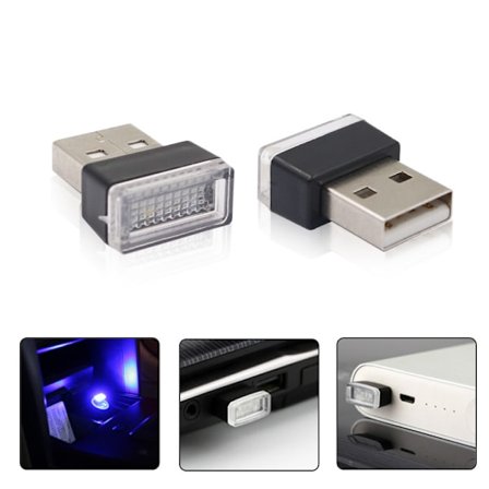 2 st Mini Bil Inredning Ambient Ljus Led Neon Ljus Usb Ambient Ljus Nödlägesljus Bil Inredning Ambient Ljus