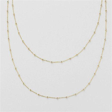 Double Dot Chain Necklace 47 cm