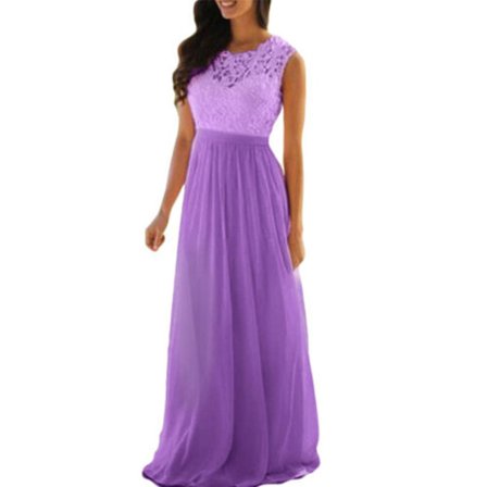 Dam elegant spetsklänning för bröllop, fest och bal