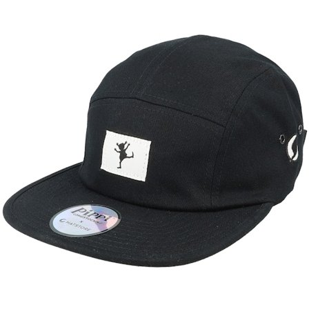 Pippi Longstocking - Zwart 5panel Cap - Pippi Silhouette Black 5-Panel @ Hatstore