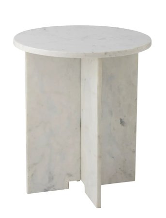 Bloomingville Jasmia Sidebord, Hvid, Marmor - White - ONE SIZE