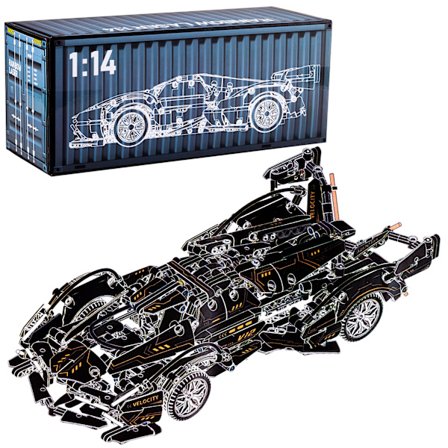 1000-Delar Byggklossar Bilsats 1:14 - Rainbow Laser