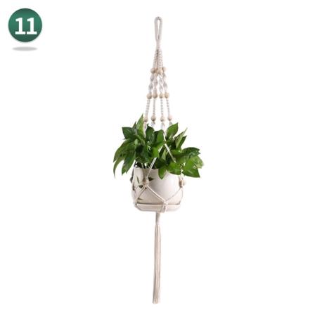 Håndlaget blomsterpotte i flettet nettingpose style 11 100cm