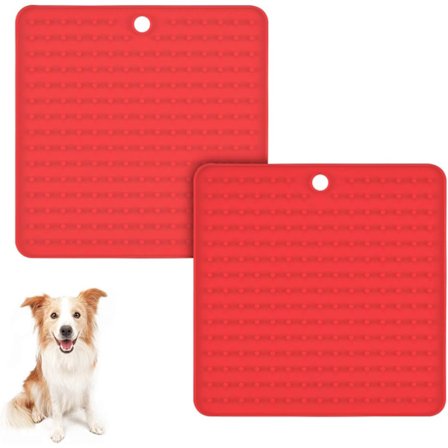 Vandtæt hundemåtte 2-pak, perfekt til fodring af yao