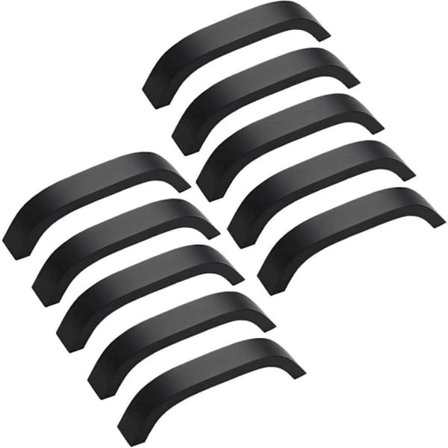 10 stk. sorte skabshåndtag - sorte køkkenskabshåndtag til skabe