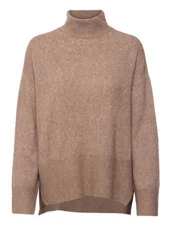 Vmwind Ls Highneck Neck Blouse Bf Brown Vero Moda