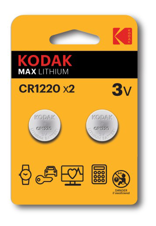 KODAK MAX KCR1220 batteri - 2 x CR1220 - Li