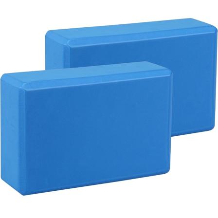Yogablokker 2 Fitnessblokker - Komfortable Fitness Yogablokker, Sklisikre, Lette, Perfekte for Reise Pilates Praksis Blue 23 x 15 x 7.5 cm