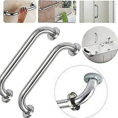 Rustfrit Stål Greb Stang 2 stk Sikkerhedsstøtte Håndliste