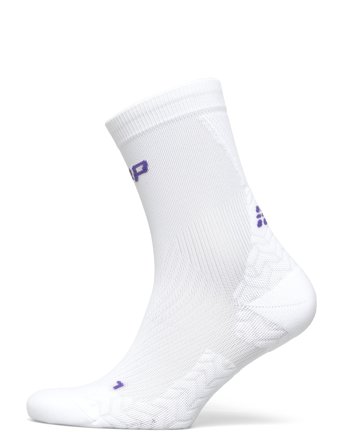 CEP Core Run Ultralight Socks, Mid Cut, 4.0 - White - IV
