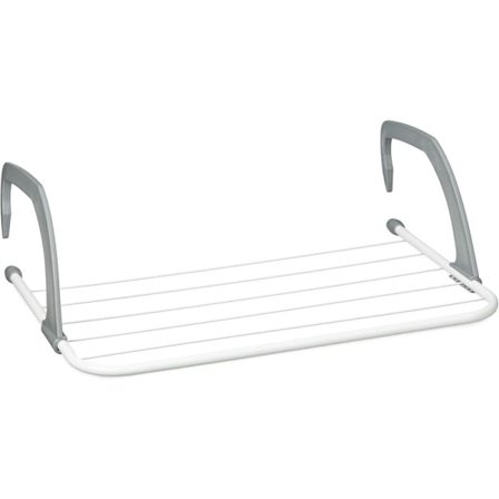 Tørrestativ - Hængende tørrestativ til radiator og altan, lille, stor 3 m tørrekapacitet, hvid, 50 cm længde