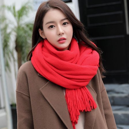 Allsidig skjerf Student Langt skjerf RØDT