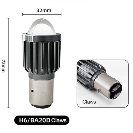 Moottoripyörän ajovalojen polttimo LED-ajovalojen polttimot H6 H6