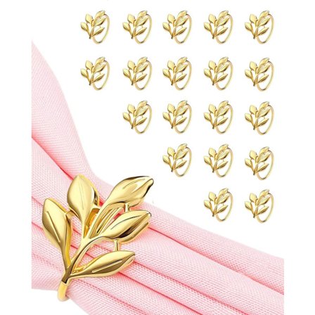 20 stk. Guld Servietringe - Elegant Guld Servietring til Bord