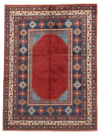Tapis Kazak Fine 147X201 Rouge Foncé/Marron (Laine, Afghanistan)