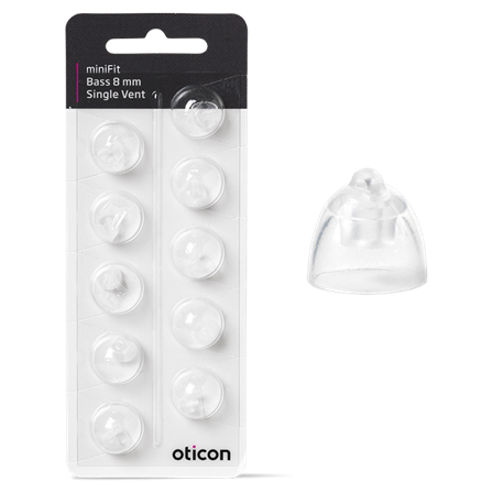 Oticon miniFit Bass Single Vent 8mm