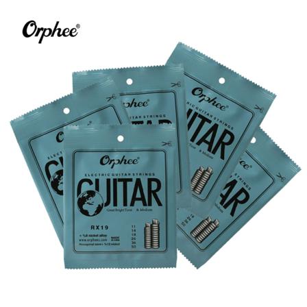 5-pack Orphee RX19 elgitarrsträngar Nickelpläterad medium
