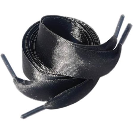 Sorte satinbånd snørebånd til kvinder piger 1 par 5 farver, 2CM