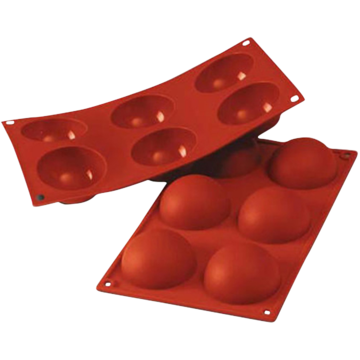 SILIKONFLEX HALVKULER 6 STK.