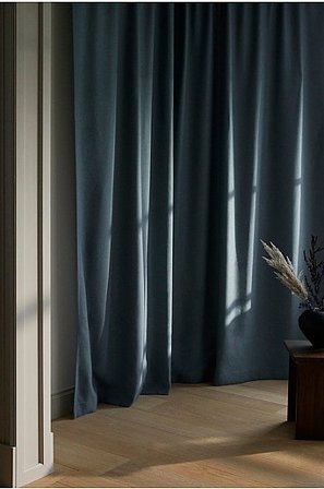 Jotex - Måttbeställd Mörkläggningsgardin Gråblå DEJA - Köp Gardiner hos Jotex