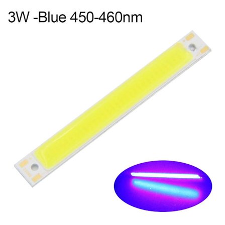 LED COB Strip lysdiode 3W -BLÅ 450-460NM 3W -BLÅ