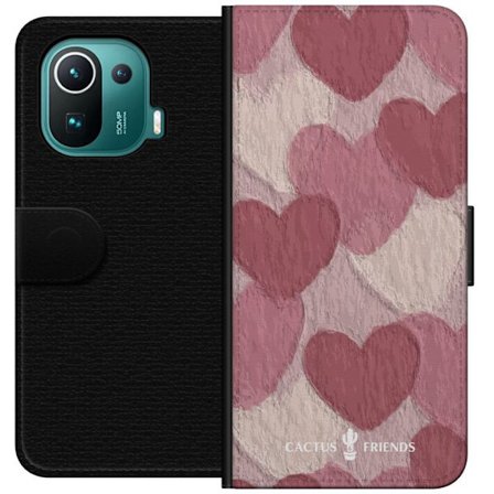 Kompatibelt Lommeboketui til Xiaomi Xiaomi Mi 11 Pro Cactus and Friends - Blush Paper Hearts