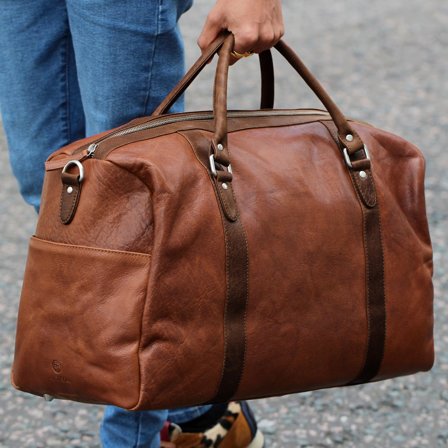 Borsa da viaggio California marrone per uomini - Borse in pelle