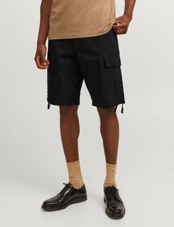 Jack & Jones Jpstcole Barkley Cargo Shorts Mid Sn - Black - S