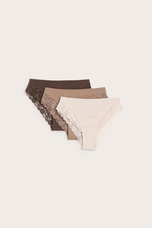 Kappahl | Brasilialaismalliset pikkuhousut, 3-pack | Pinkki