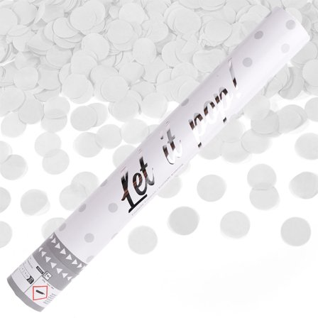 Konfettitykki Valkoinen 40 cm