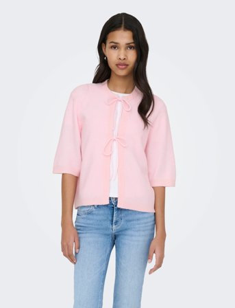 ONLY Onlsimoni 2/4 Bow Cardigan Knt Noos - Pink - S