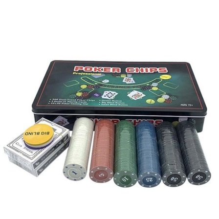 Poker Chips Med Tin Case Casino Chips Set For Texas Holdem Black jack Gambling Reise Poker Set