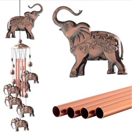 Havevindspil i metal, retro sommerfugl, vindspil i jern, skildpadde, vindspil, gave (elefant vindspil)