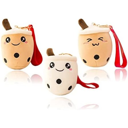 Kawaii Boba Te Plysch Söt Gosedjur Kudde Emoji Ansikte