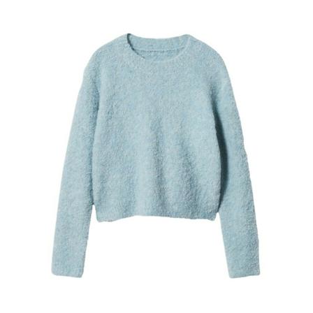 Mango Striktrøje med bådudskæring Blå, Dame Striktrøjer, Størrelse: 2XS