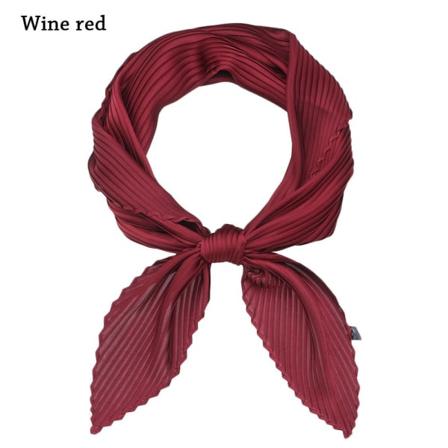 Plisserad print Fyrkantig halsduk VINRÖD wine red