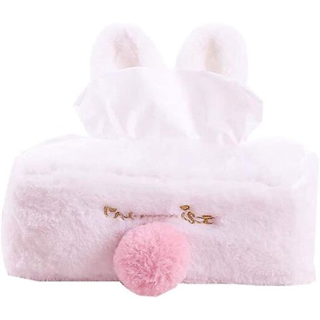 Vevboks, Kanin Plysj Vevboks Papirboks Organizer Serviettholdere For Oppbevaring Hjemmedekorasjon