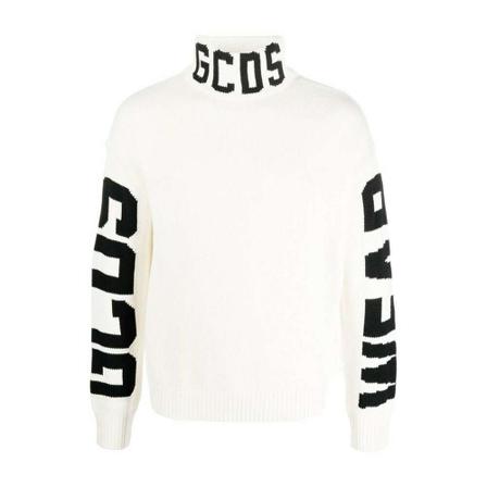 Gcds Turtlenecks vit, Herr Stickade tröjor, Herr, Storlek: S