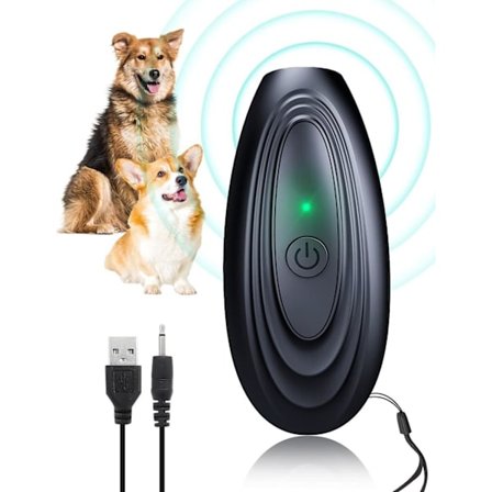 Ultralyd Anti-Gø Enhed Hund - Håndholdt Hundetræning Stop Gøen med LED