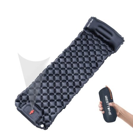 Utendørs Søvn Pad Camping Uppblåsbar madrass Innebygd Pumpe Ultralight Air Pute Reise Matte